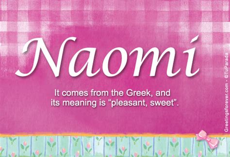 what does the word naomi mean
